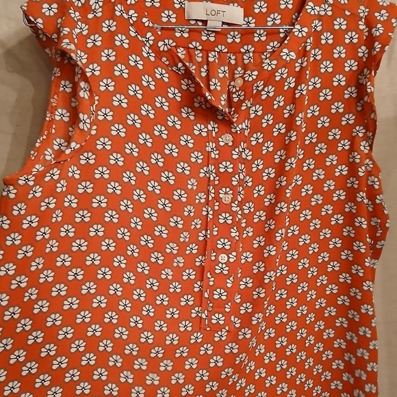 LOFT Sleeveless Patterned Blouse - Picture 4 of 8